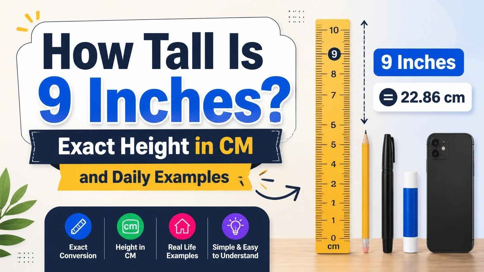 how tall is 9 inches